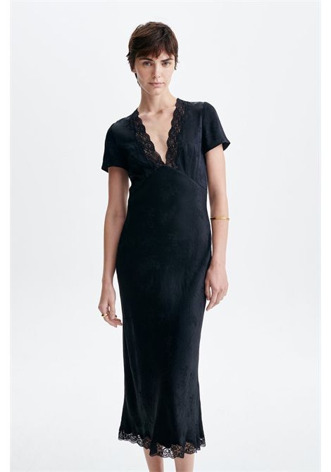 Vanessa Bruno Abito Lungo Hollie in Pizzo Nero Donna Vanessa Bruno | Abiti | 6EVA07-V08885999